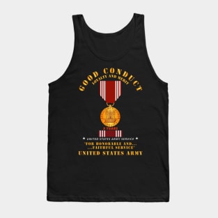 Army - Good Conduct w Medal w Ribbon - 3 Years Tank Top